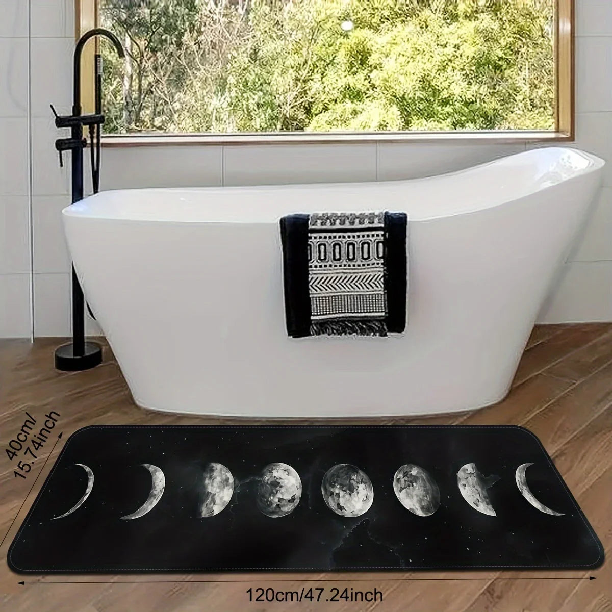 Navak Teppich Mondphasen Willkommen Eingang Fußmatte Home Decor Küche Flur Balkon Teppiche Badezimmer rutschfeste Matte Küche Läufer Teppich Dekor