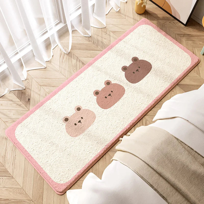 Navak Carpet Exclusive Picks Teppich aus Kaschmirimitat im minimalistischen Stil, für Schlafzimmer, Nachttisch, Büro, lange rutschfeste Fußmatten, Heimdekoration