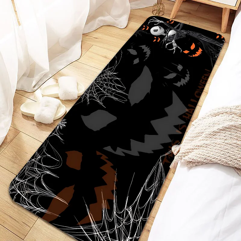 Navak Carpet Jack Skellington Fußmatte für den Eingangsbereich, rutschfeste Fußmatte, waschbar, Küchenteppich, Wohnzimmer, Flur, Badezimmer, Badematten