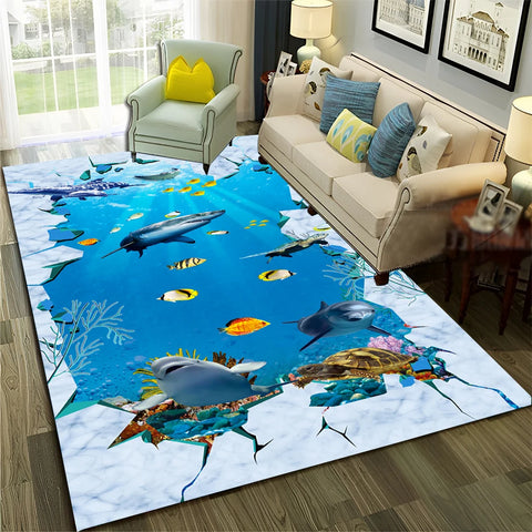 Navak Teppich, 3D-Illusion, Vision, Halluzination, HD-Teppich für Zuhause, Wohnzimmer, Schlafzimmer, Sofa, Fußmatte, Dekor, Kinderbereich, Teppich, rutschfeste Bodenmatte