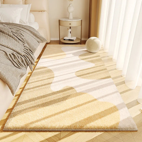 Navak Carpet Exclusive Picks – Einfacher, cremefarbener Kunstkaschmir-Teppich für Wohnzimmer, flauschige Teppiche, Heimdekoration, Schlafzimmer, Garderobe, Nachttisch, rutschfeste Teppiche