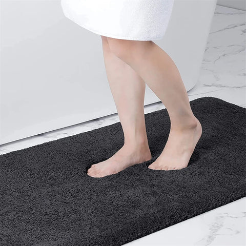 Navak Carpet Olanly Shaggy-Badematte, Mikrofaser, super saugfähig, Badezimmer-Duschvorleger, rutschfest, weiche Duschmatten, Bodenplüschteppich, Fußwaschmatte