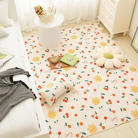 Navak Teppich-Fußmatten Dicke Baumwollkissen Baby-Krabbelteppiche Kinderzimmer Schlafzimmer Nickerchenmatte Kinderspielteppich Wohnzimmer Kindersitzunterlage