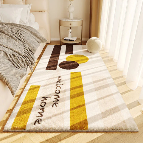 Navak Carpet Exclusive Picks – Einfacher, cremefarbener Kunstkaschmir-Teppich für Wohnzimmer, flauschige Teppiche, Heimdekoration, Schlafzimmer, Garderobe, Nachttisch, rutschfeste Teppiche