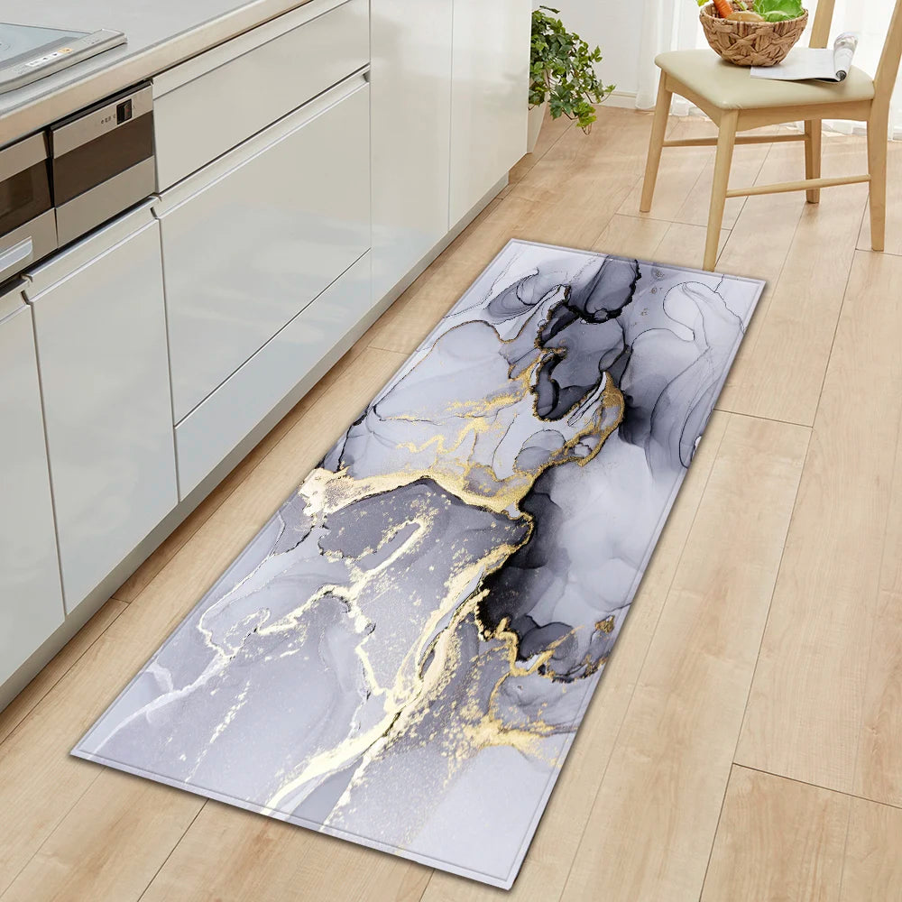 Navak Teppich Küche Bad Fußmatte Zuhause Wohnzimmer Balkon Schlafzimmer Nachttisch Bodendekor Langer Teppich Haus Flur Eingangstür Anti-Rutsch-Teppich