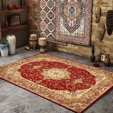 Navak Teppich Persischer Amerikanischer Retro-Teppich Große Fläche Wohnzimmer Dekoration Zuhause Ethnischer Stil Schlafzimmer Teppich Garderobe Lounge Weiche Matte Waschbar