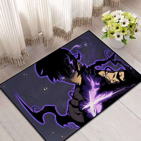 Navak Teppich-Fußmatte für cooles Wohnzimmer, Nachttisch-Dekoration, Bett, Solo-Boden, Bad, Küche, 2 Eingangsteppiche, großer Anime-Nivellierungsteppich