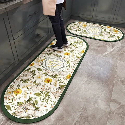 Navak Teppich Saugfähiger Küchenteppich Rutschfeste Bodenmatte Absorbiert Öl Küche Langer Bereich Teppich Schlafzimmer Teppich Eingang Fußmatte Home Decor Zimmer Tapis
