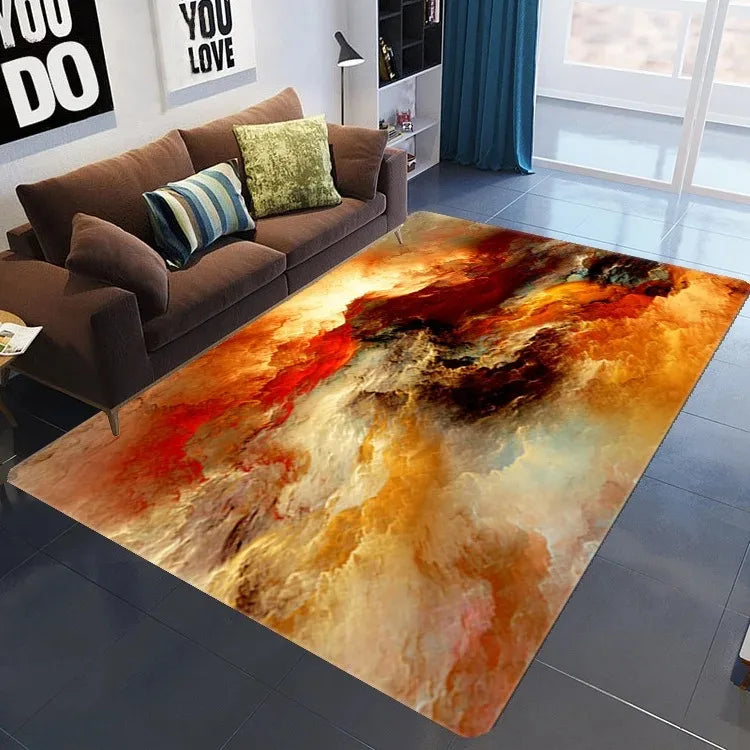 Navak Teppich 3D Galaxy Space Star Teppich Home Schlafzimmer Wohnzimmer Dekorative Bodenmatte Badezimmer Zimmer Rutschfester Teppich Fußmatte