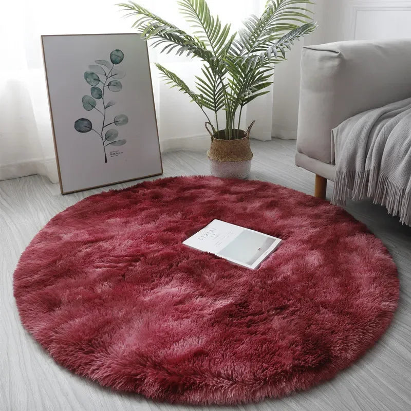 Exklusive Auswahl von Navak Carpet. Niedlicher, rutschfester, runder, weicher Shaggy-Teppich. Moderne, runde Teppiche für Kinderzimmer. Flauschige, Shaggy-Rundteppiche für Babyzimmer.