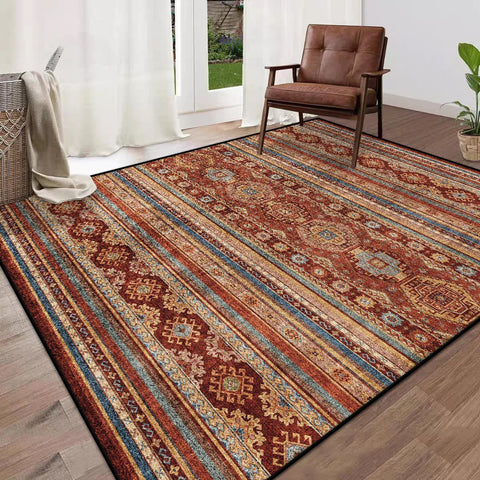 Navak Carpet Boho Style Moroccan Geometric Area Rug for Living Room Plush High-Pile Floor Mat Non-Slip Large Size