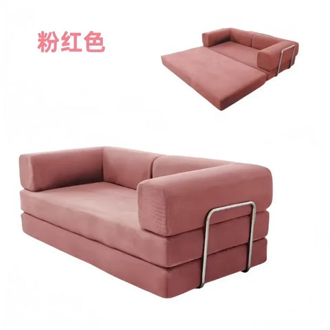Navak Carpet Italienisches minimalistisches Retro-High-End-Cord-Wohnzimmersofa, komprimiertes Sofa, Schlafsofa, faltbar, waschbar, anpassbar