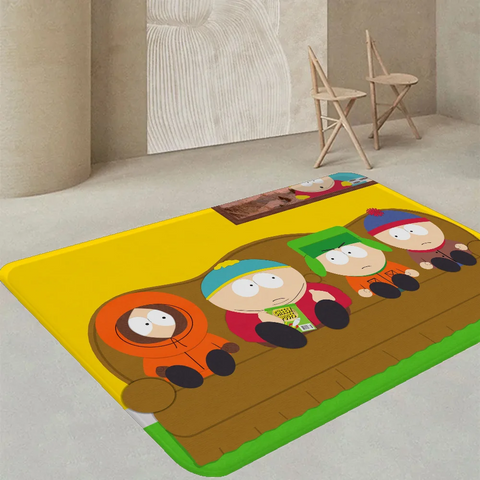 Navak Carpet Amine S-South Cartoon P-Park Fußmatte, waschbar, rutschfest, für Wohnzimmer, Sofa, Stühle, Fußmatte, Küchenfußmatte, Teppich