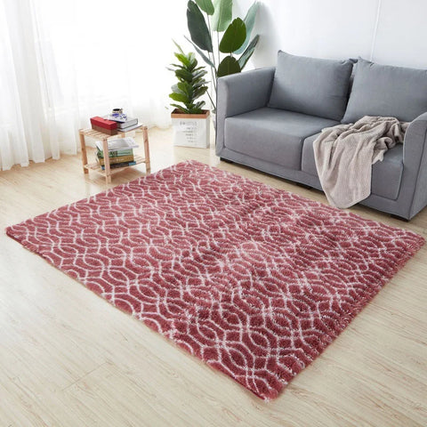 Navak Teppich, weicher, langer Plüschteppich für Schlafzimmer, Wohnzimmer, flauschige Teppichmatten mit Farbverlauf, Batik-Bodenteppiche, Erkerfenster, Heimdekoration