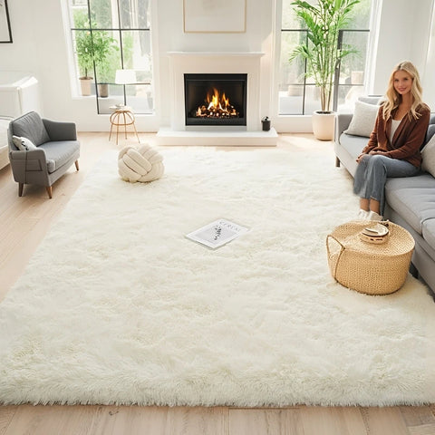 Navak Carpet Exclusive Picks Luxuriöser schwarzer Plüschteppich mit großer Fläche für Wohnzimmer, Schlafzimmer, flauschiger Teppich, zotteliger weicher Nachtvorleger, kleine Badezimmer-Bodenmatte