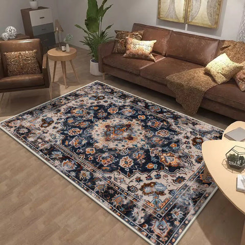 Navak Carpet Bohemia Living Room Rugs Decoration Bedroom Deluxe Anti Slip Floor Mat Large Area Carpet Lounge Rug Persian Carpet Washable