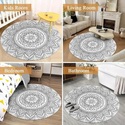 Navak Carpet Persian Style Living Room Carpet Bedroom Decoration Dressing Table Cloakroom Non-slip Floor Carpets Circular Area Rugs