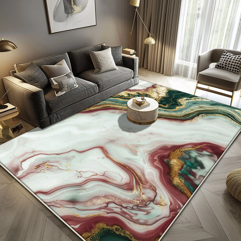 Navak Carpet Luxus-Marmor-Teppich mit großem Bereich, Schwarz-Gold, abstrakter Teppich für Wohnzimmer, Sofa, Lounge, Couchtisch, rutschfeste, weiche Bodenmatte