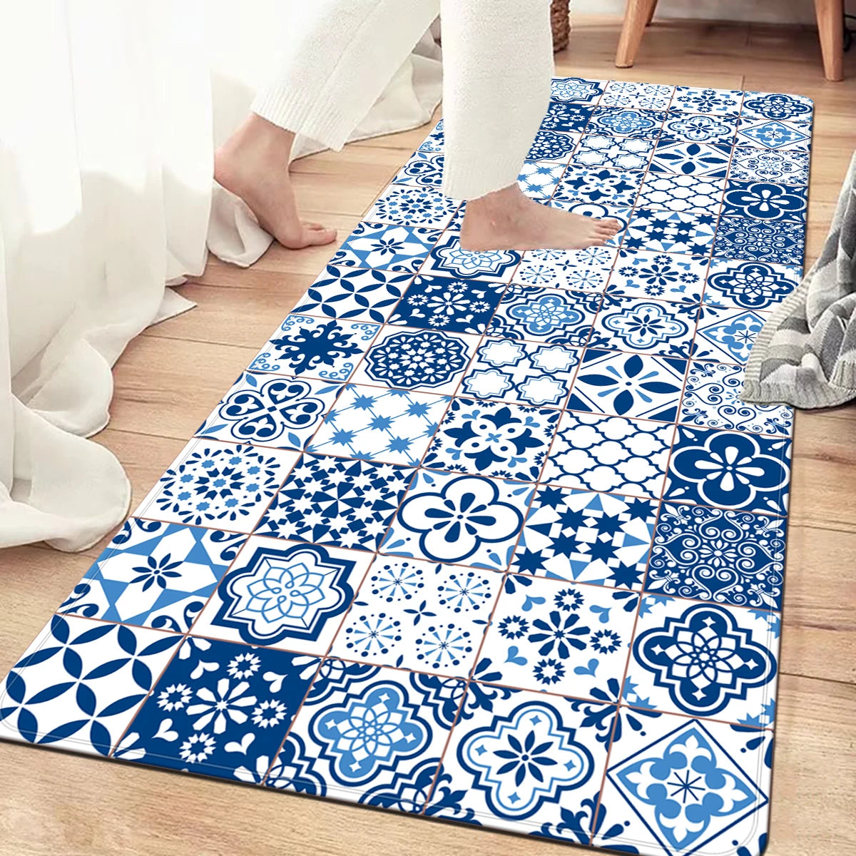 Navak Carpet Exclusive Picks Mandala Patchwork Schlafzimmer Teppich Badezimmer Rutschfeste Bodenteppiche Verwendet Im Wohnzimmer Waschküche Küche Heimdekoration Matte