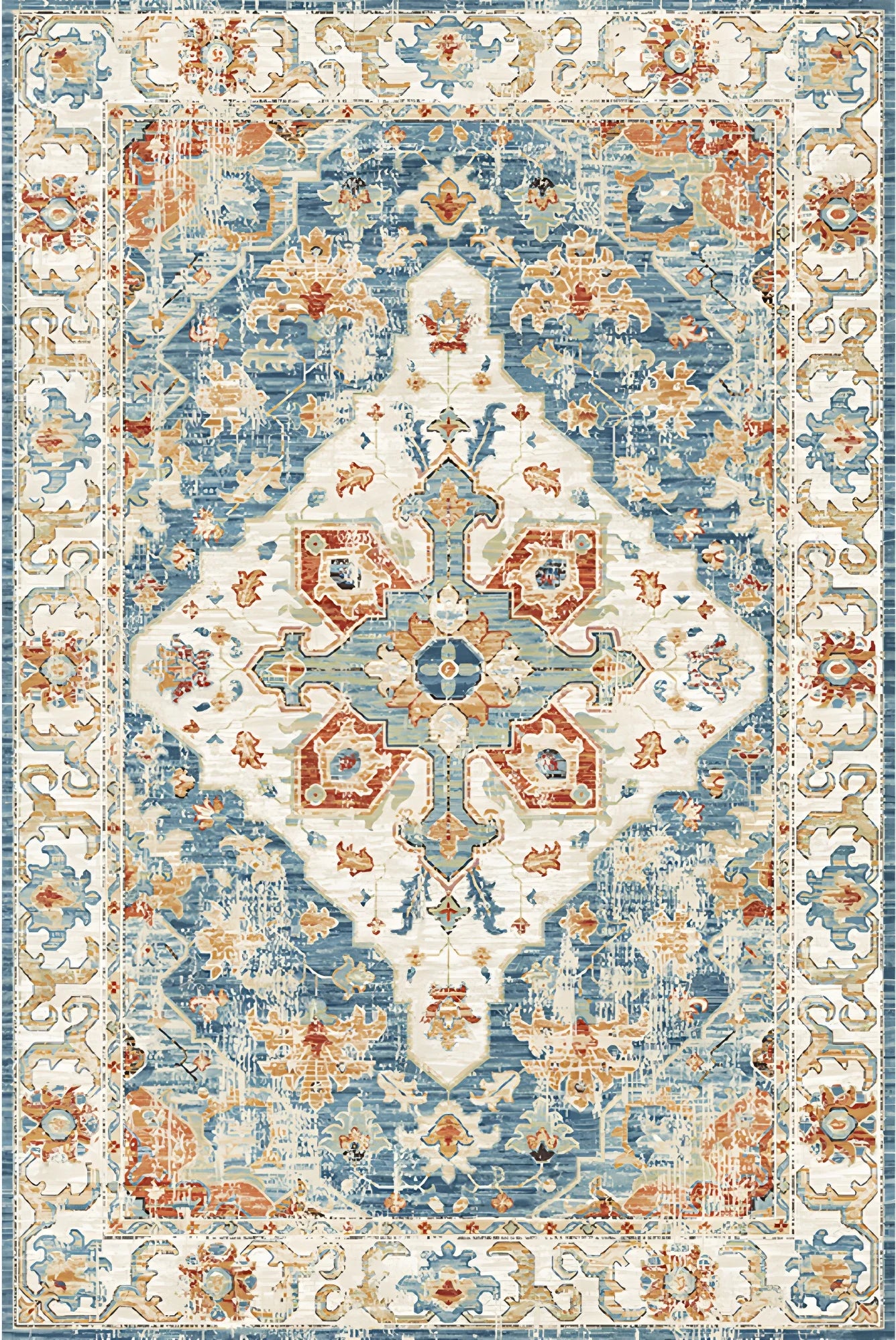 Navak Teppich Retro Nordisches Boho-Muster Teppich Wohnzimmerdekor Sofa Teppich Schlafzimmer Nachttisch Weicher Teppich Küche Esstisch Bodenmatte Fußmatte