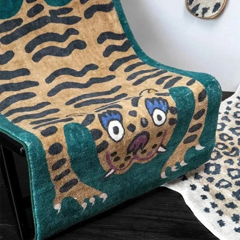 Navak Teppich Teppich für Wohnzimmer Tiger Leopard Print Plüsch Schlafzimmer Nacht Matten Hause Dekoration Cartoon Flauschigen Teppiche Ковер Tapis Tapete 러그
