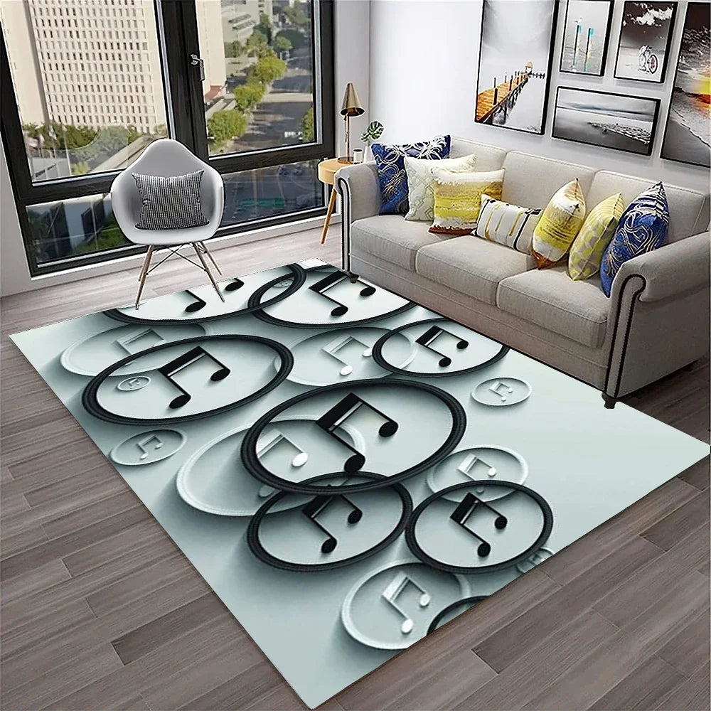 Navak Teppich, 3D-Retro-Vinyl-Schallplatte, Musikkunst, Teppich für Zuhause, Wohnzimmer, Schlafzimmer, Sofa, Fußmatte, Dekoration, Kinderspielbereich, rutschfeste Bodenmatte