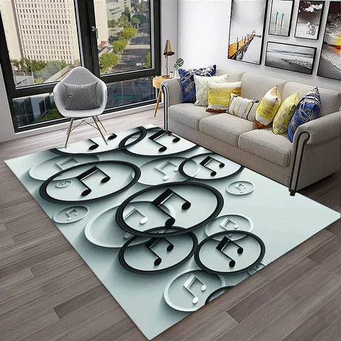 Navak Teppich, 3D-Retro-Vinyl-Schallplatte, Musikkunst, Teppich für Zuhause, Wohnzimmer, Schlafzimmer, Sofa, Fußmatte, Dekoration, Kinderspielbereich, rutschfeste Bodenmatte