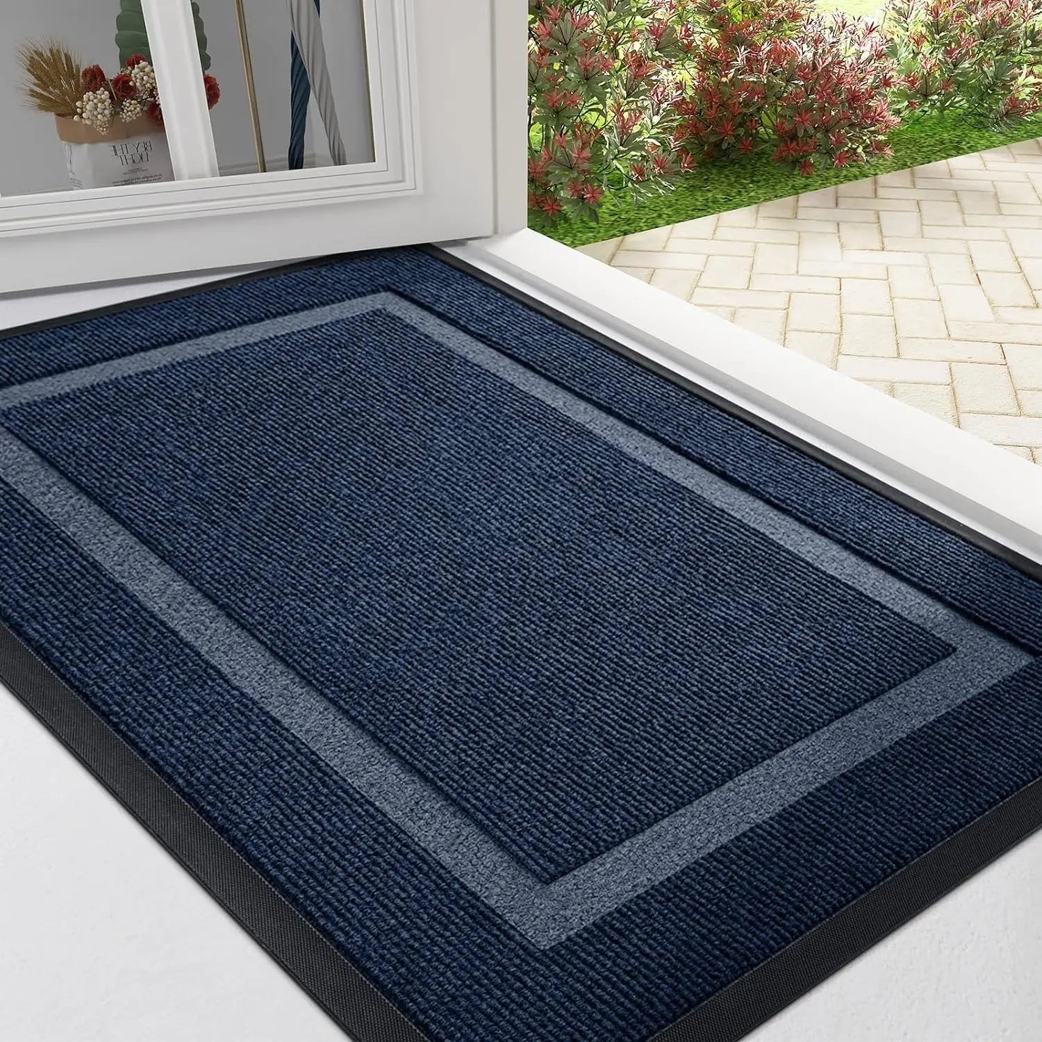 Navak Carpet Kitinjoy Fußmatte für die Eingangstür, für den Innenbereich, Küche, rutschfeste Fußmatte für den Eingangsbereich, hochwertiger Teppich mit niedrigem Profil, Willkommensmatte für die Vordertür