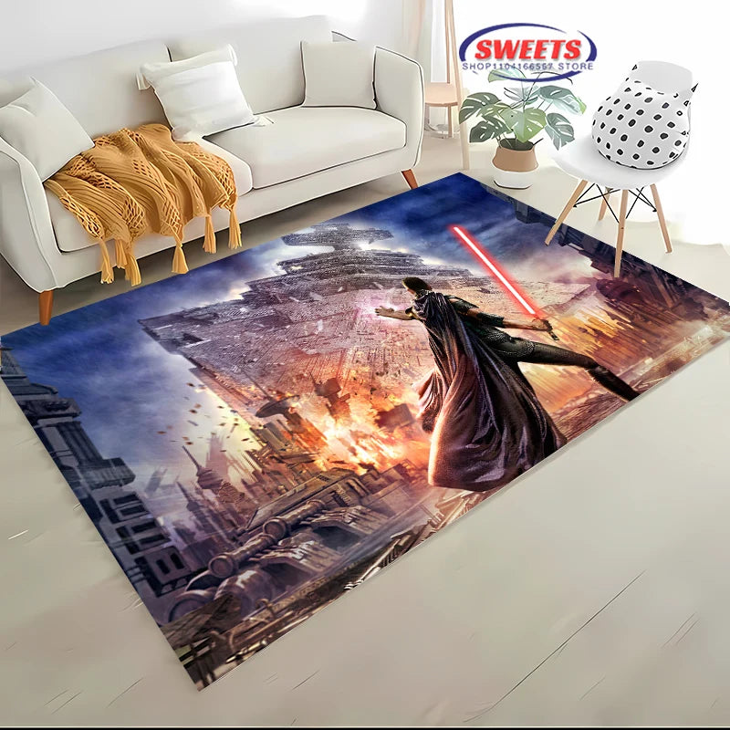 Navak Carpet New Shelves! 3D Classic Movie Theme Carpet, Living Room Bedroom Office Children's Room of Choice, Non-slip Machine Washable Mat