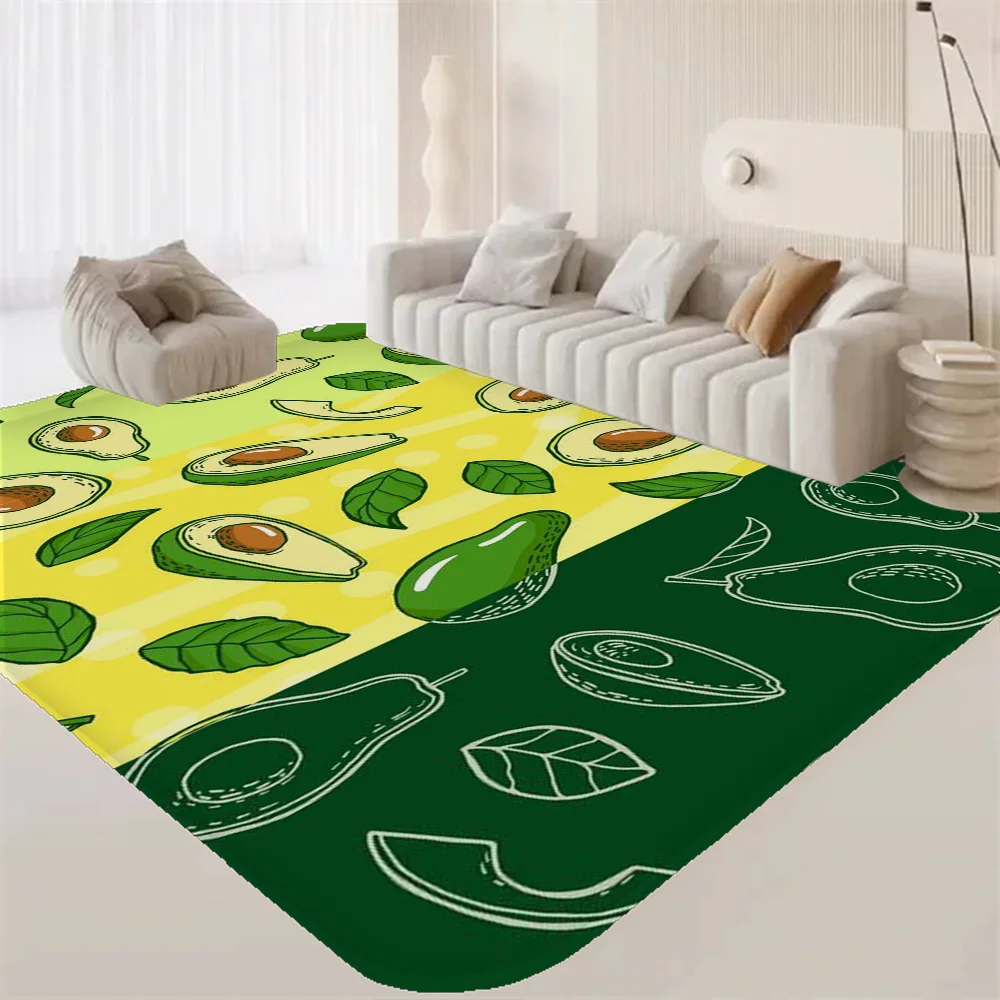 Navak Carpet Avocado Room Mats Retro Multiple Choice Living Room Kitchen Rug Non-Slip Welcome Rug