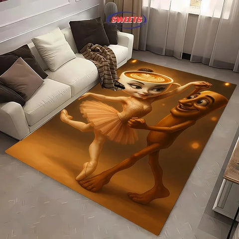Navak Carpet Daily Picks Erstellt virtuelle Kreaturen, italienischer Brainrot-Cartoon-Teppich, für Wohnzimmer, Schlafzimmer, Nachttisch, Badezimmer, Bodenmatte, Heimteppich, Geschenk
