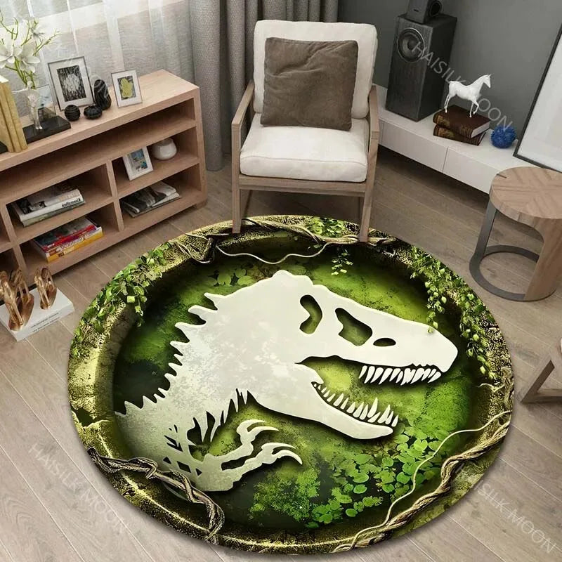 Navak Teppich, 3D-Dinosaurier-Druck, runde Teppiche für den Schlafzimmerbereich, Fußmatten für Kinderzimmer, Badematte, Teppich, Wohnzimmer, Heimdekoration für Geschenke