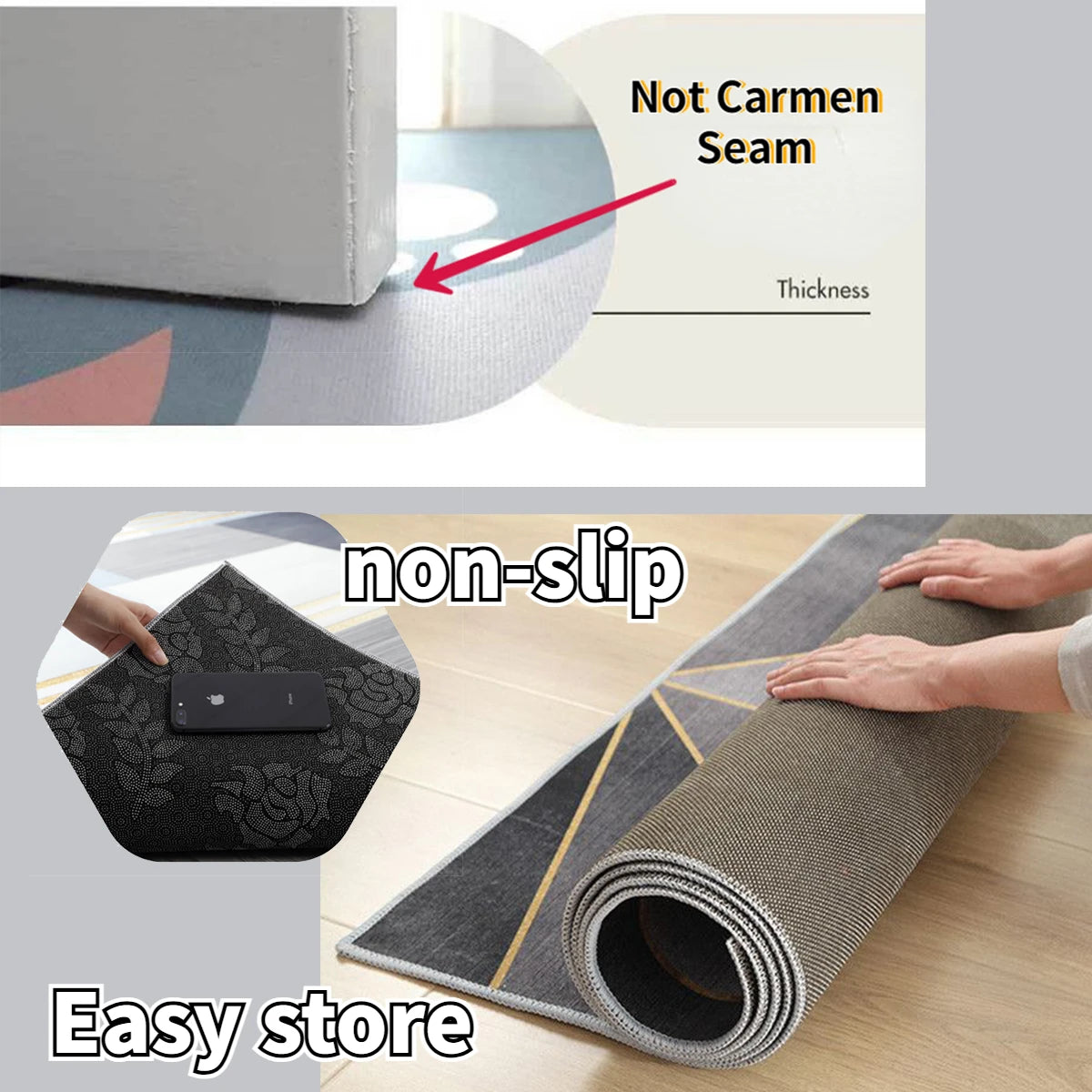 Navak Carpet Nordic Modern High-end Long Hallway Carpet Luxury Grey Corridor Runner Home Decoration Area Rug Hotel Aisle Non-slip Kitchen Mat