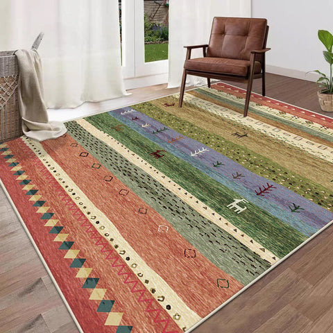 Navak Carpet Boho Style Moroccan Geometric Area Rug for Living Room Plush High-Pile Floor Mat Non-Slip Large Size