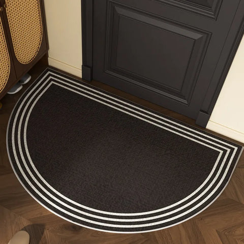 Navak Carpet Entrance Door Mat Non-slip Wear-resistant Dirt-resistant Carpet Semi-circular Line Texture Garden Rug Outdoor Home Decor Mats