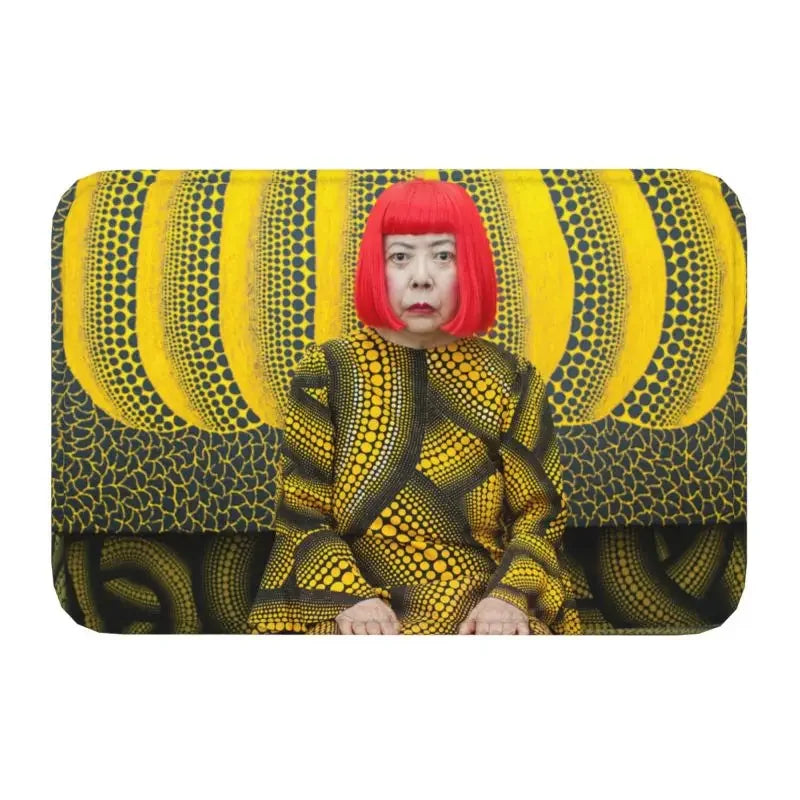 Navak Carpet Custom Yayoi Kusama Abstrakte Malerei Fußmatte Rutschfeste Eingangsbereich Badezimmer Küche Tür Bodenmatte Garage Teppich Fußpolster