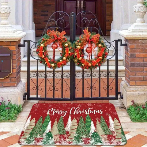 Navak Carpet Exclusive Picks Weihnachtsdeko-Teppich, strapazierfähige und rutschfeste Badezimmer-Fußmatte mit Weihnachtsbaummotiv, Eingangstürmatte, Heimdekoration