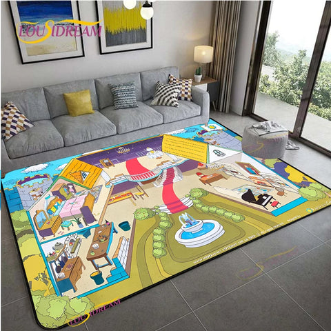 Navak Teppich Alfombra Straßenverkehrsroutenkarte Teppich Wohnzimmer Sofa Couchtisch Schlafzimmer Teppiche Küche Kinderspiel Anti-Rutsch-Bodenmatte Wohnkultur