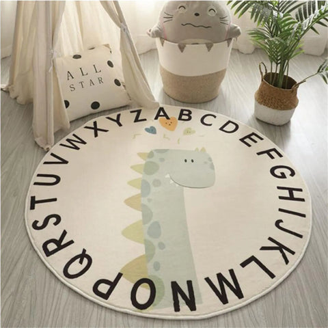 Navak Carpet Exclusive Picks, runder Teppich für Kinder, weicher Alphabet-Kinderzimmerteppich für Jungen und Mädchen, pädagogischer Lern- und Spielteppich für Kinderzimmer, Schlafzimmer-Dekoration