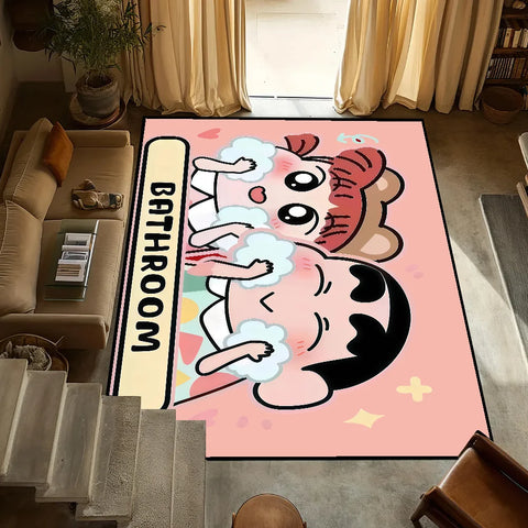 Navak Teppich, rutschfest, süß, C-chan, Küche, C-Crayon, S-Shin, Schlafzimmer, getufteter Teppich, Cartoon-Teppich, Zeit, lustig, Bad, Wohnzimmer, Eingangsdekoration