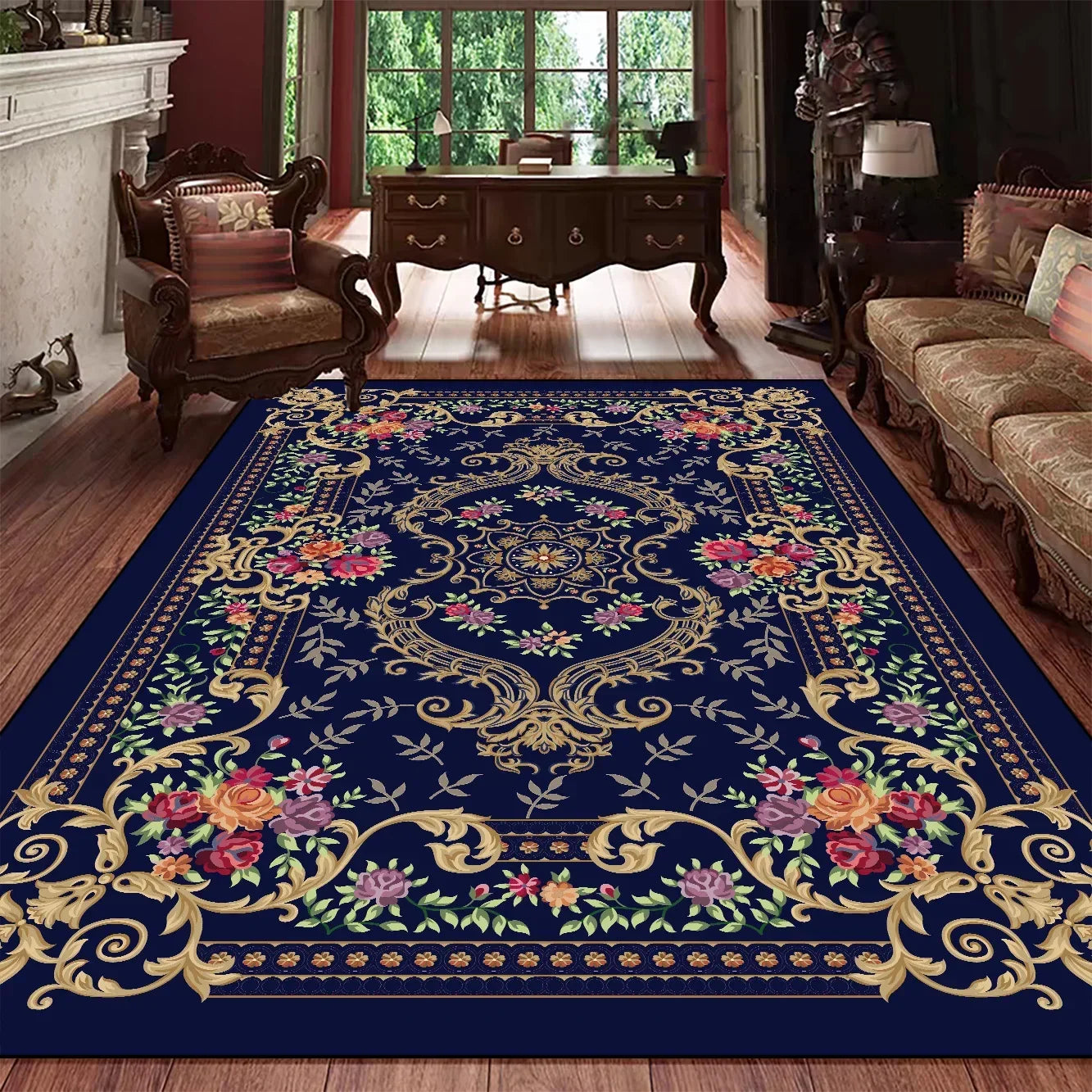 Navak-Teppich, klassischer Luxus-Teppich im persischen Stil, eleganter, waschbarer Teppich für Wohnzimmer, Schlafzimmer, anspruchsvolle Heimdekoration, Bodenmatte, Küchenmatte