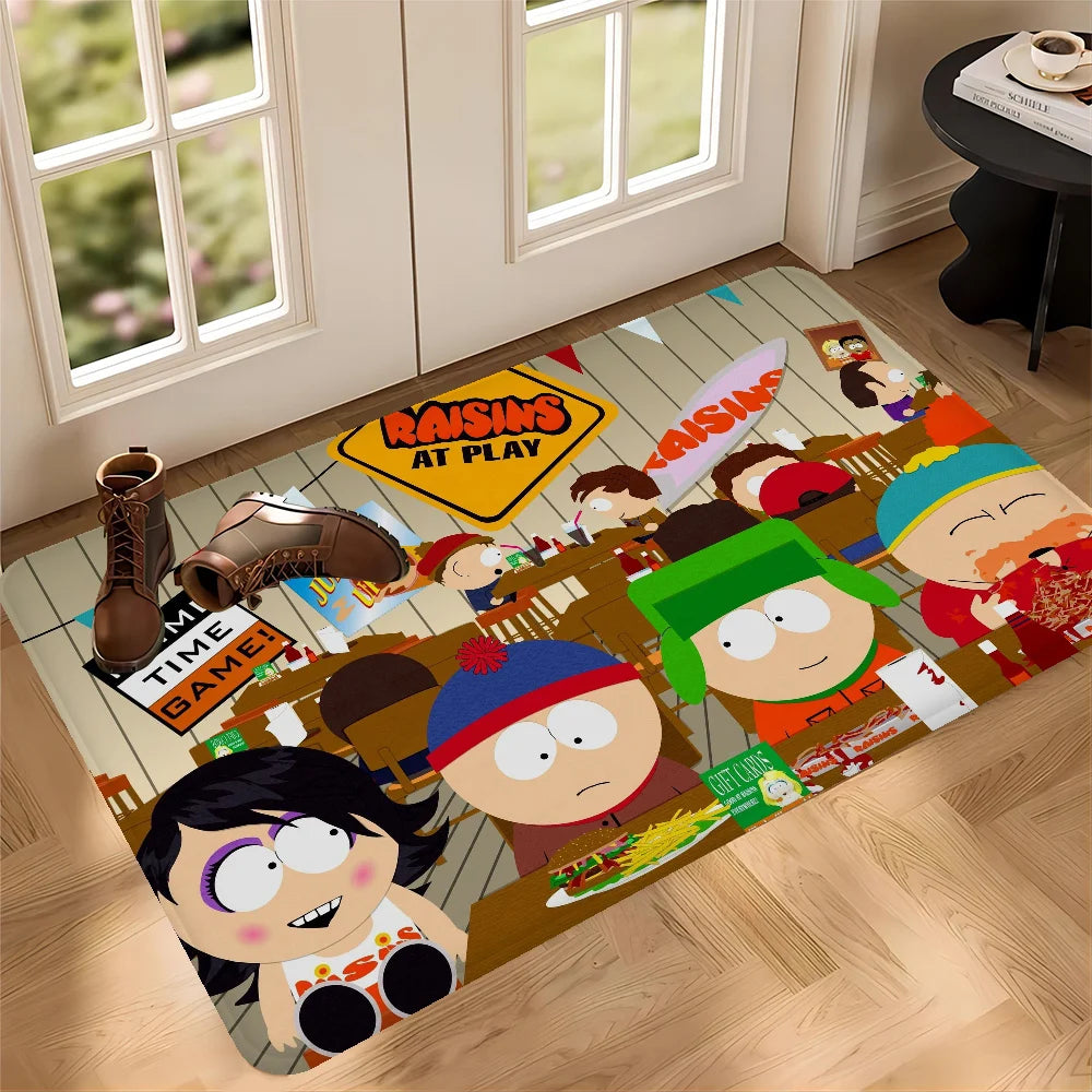 Navak Carpet Amine S-South Cartoon P-Park Fußmatte, waschbar, rutschfest, für Wohnzimmer, Sofa, Stühle, Fußmatte, Küchenfußmatte, Teppich