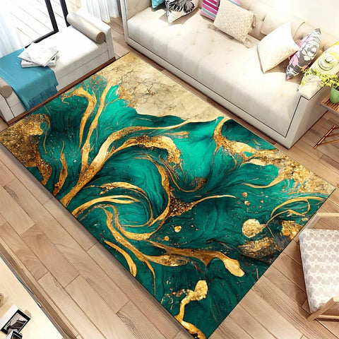 Navak Carpet Colour Gold Nordic Marble Splendid Area Rug Large Carpet Marbling Rugs for Home Living Room Bedroom Decor Door Mat Floor Mats