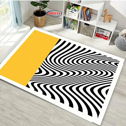 Navak Teppich, 3D-HD, nordischer Stil, minimalistisches geometrisches Muster, Teppich für Wohnzimmer, Schlafzimmer, rutschfester Teppich, Sofa, Fußmatte, Heimdekoration, langlebige Matte