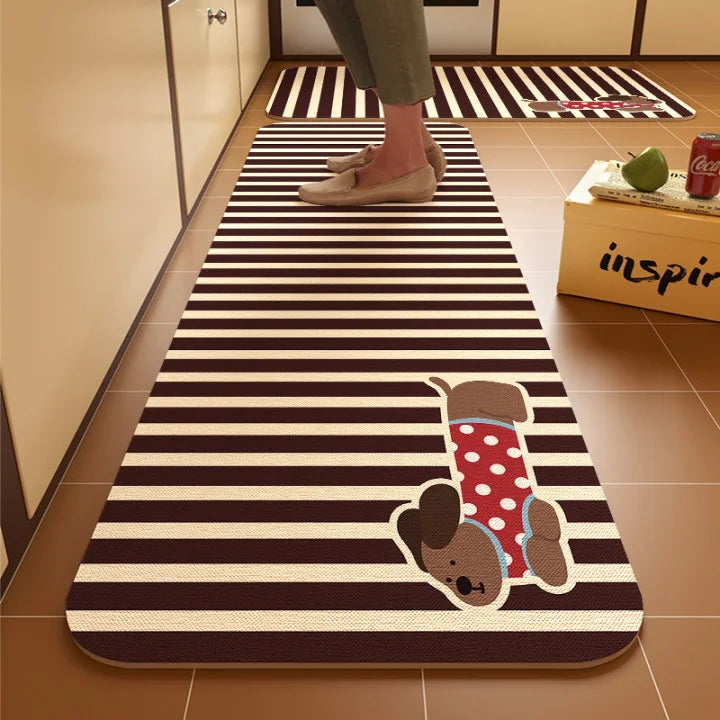 Navak Carpet Exclusive Picks Budding Diatomite Carpet Scandinavian Style Non-Slip Water-Absorbent Mute Kitchen Breakfast Area Home Decoration