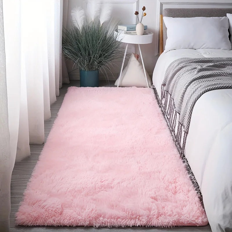 Navak Carpet Exclusive Picks Rosa Bereich Echter Seidenteppich Weicher Flauschiger Plüsch Flauschiger Zottelteppich Bodenteppich Wohnzimmer Innenteppich Mädchen Wohnheim Zimmerdeko