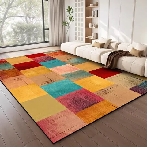 Navak Carpet Nordic Style Geometric Large Rugs for Living Room Modern Decoration Home Carpet Light Luxury Bedroom Rug  Washable Mat