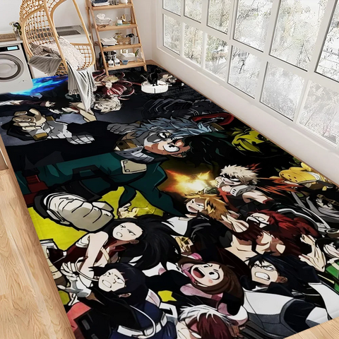 Navak Carpet My Hero Academia Hallway Carpet Retro Multiple Choice Living Room Kitchen Rug Non-Slip Welcome Rug