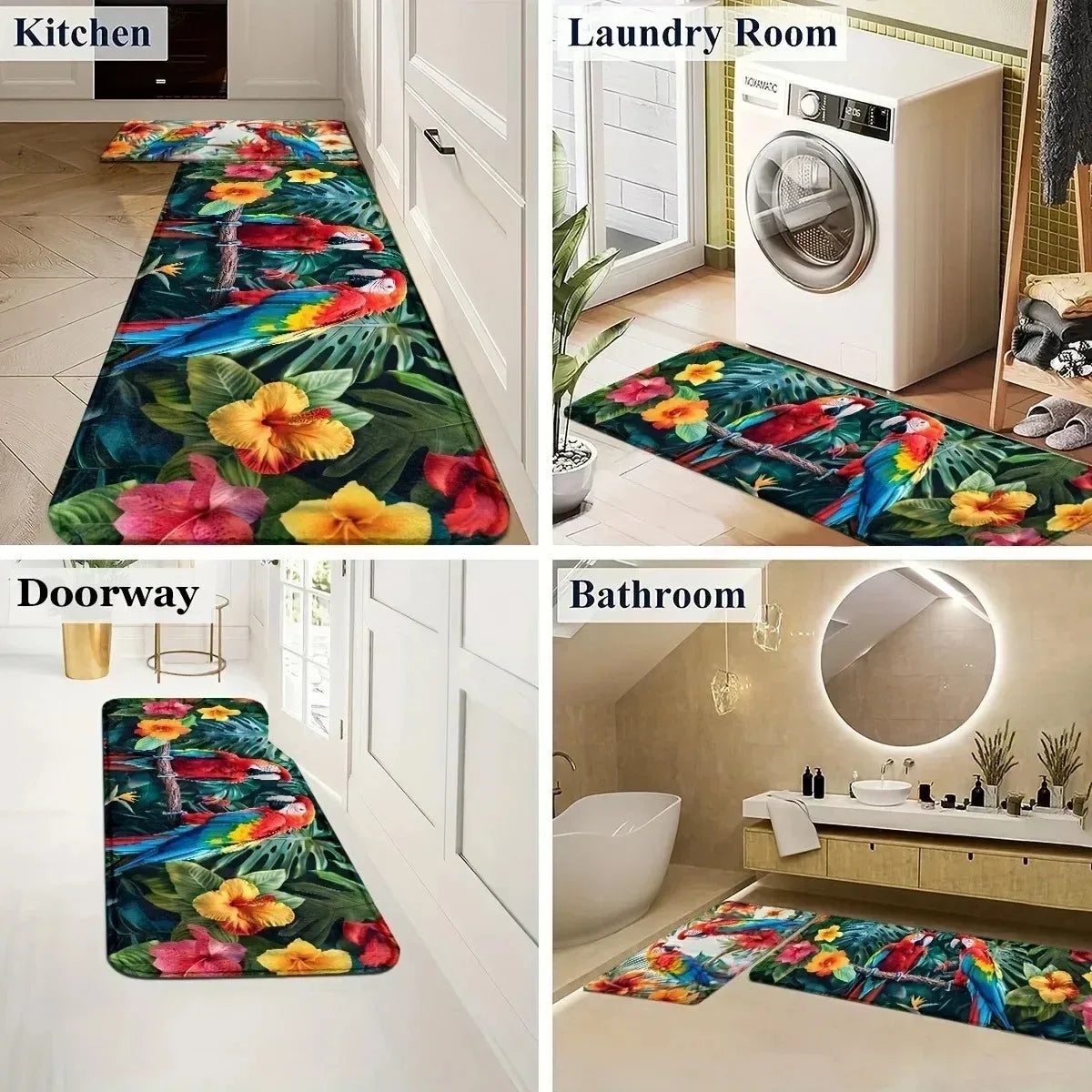 Navak Carpet 1 Stück Küchenteppich mit Zitronenmuster, rutschfeste Fußmatten, Pop-Art-Design, Wohnzimmerteppich, Badematte, Teppich für Zuhause, Waschbecken, Wäschedekor