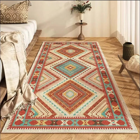 Navak Carpet Exclusive Picks Nordischer Bohemian-Teppich, hochwertige Nachttischdecke fürs Schlafzimmer, leichte, luxuriöse Anti-Rutsch-Matte fürs Wohnzimmer, Heimdekoration